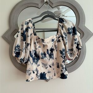 Floral Puff Sleeve Top